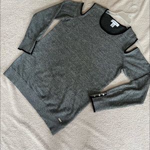 Calvin Klein cold shoulder top.